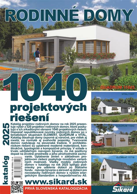 Katalóg rodinných domov s rôznymi typmi striech