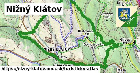 Detailná mapa katastra obce Nižný Klatov