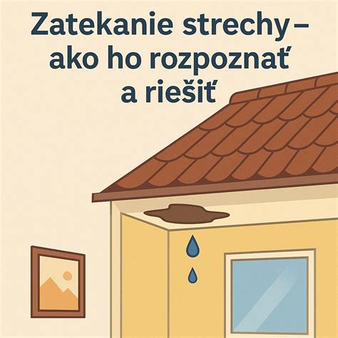 Ilustrácia zatekania strechy