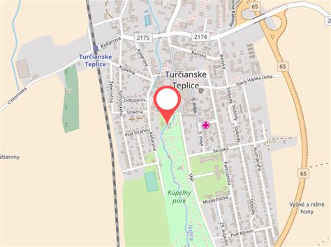 Mapa kúpeľného mesta Turčianske Teplice