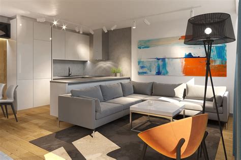 Ilustrácia interiéru moderného bytu