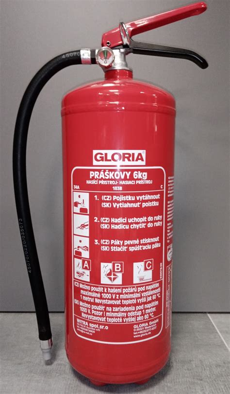 Práškový hasiaci prístroj Gloria 6kg