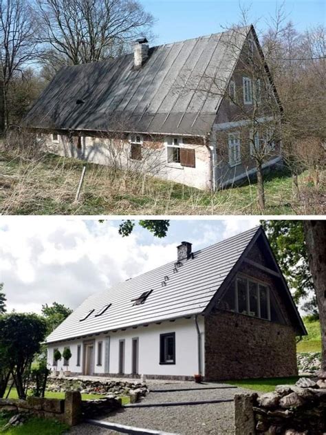 Exteriér starého vidieckeho domu pred rekonštrukciou