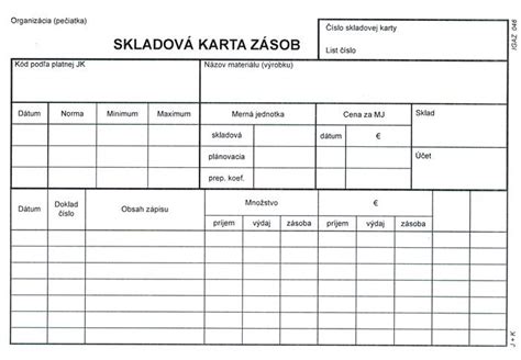 Ilustrácia skladových zásob