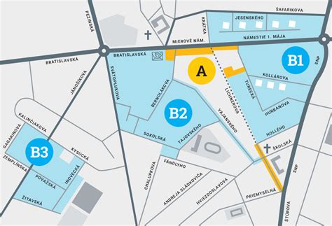 Mapa mesta Senec s vyznačenými Slnečnými jazerami