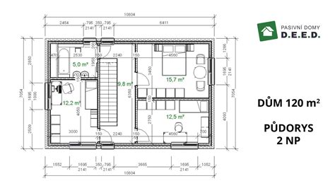 Náčrt rodinného domu s vyznačenými stenami