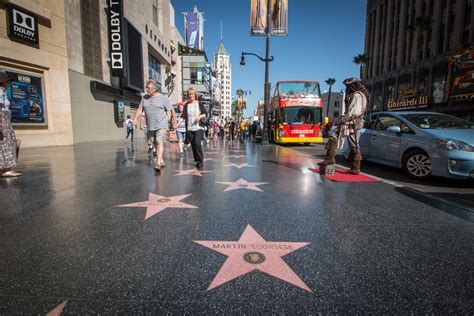 Hollywoodský chodník slávy s hviezdami