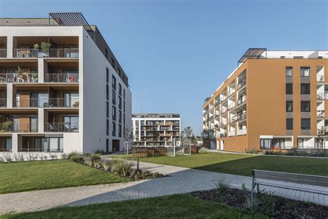 Ilustrácia modernej obytnej zóny s dôrazom na zeleň