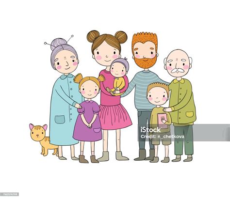 Ilustrácia rodiny s deťmi a rozvodovými dokumentmi