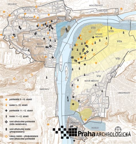 Mapa archeologických nálezísk v okolí Ostrova pri Piešťanoch