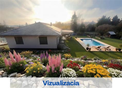 Moderný bungalov s veľkým pozemkom