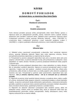 Ilustrácia znázorňujúca rôznych obyvateľov bytového domu dodržiavajúcich domový poriadok.