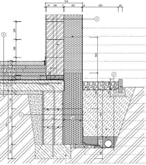 Detail prestupu inžinierskej siete cez hydroizoláciu