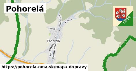 Mapa obce Pohorelá