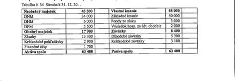 Súvaha s dlhmi a aktívami