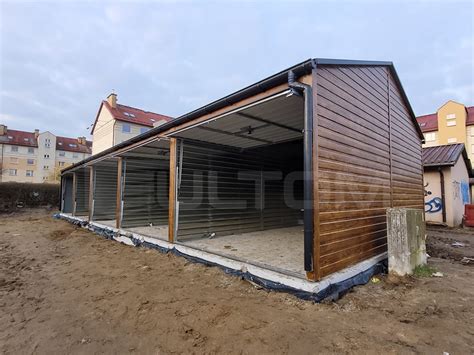 Ilustrácia moderných garáží rôznych typov