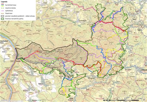 Mapa sídliska KVP s vyznačením lineárneho parku