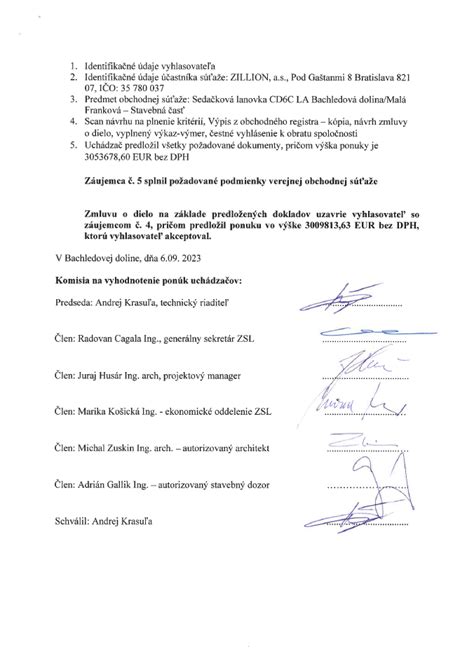 Schéma procesu obchodnej verejnej súťaže