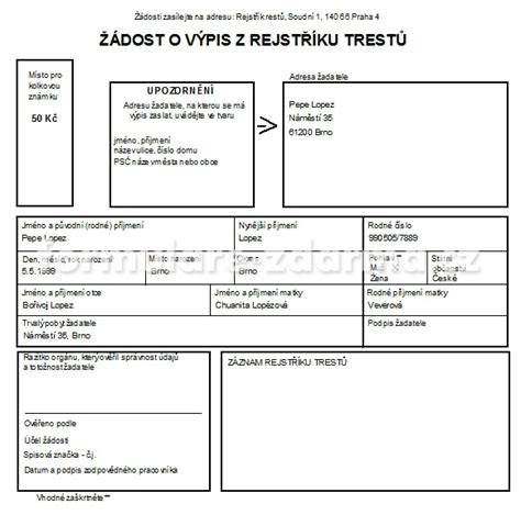 Výpis z registrov dotknutých orgánov
