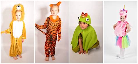 Ilustrácia rôznych detských masiek a kostýmov