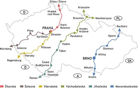 Mapa trasy nitrianskeho turistického vláčika