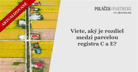Diagram zobrazujúci rozdiely medzi parcelou C a E