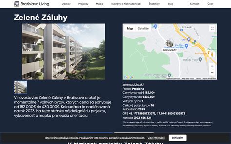Mapa okolia projektu Zelené Záluhy s vyznačenými rekreačnými a športovými aktivitami
