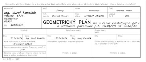 Ukážka geometrického plánu