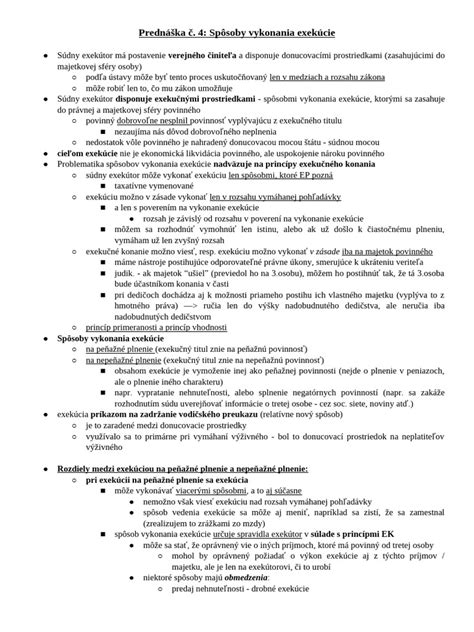 Diagram znázorňujúci rôzne spôsoby exekúcie