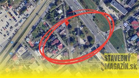 Mapa s vyznačeným sídlom stavebného úradu