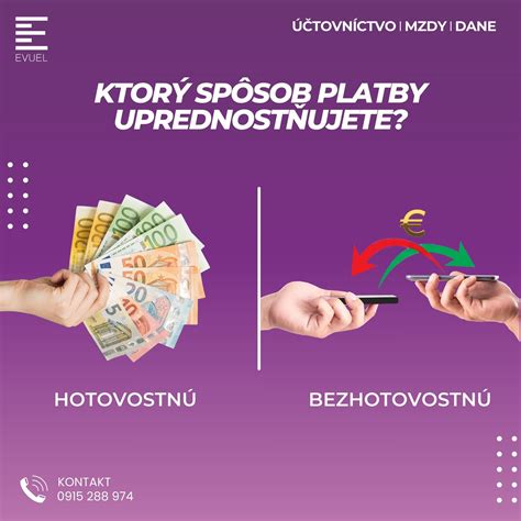 Diagram vysvetľujúci bezhotovostné a hotovostné platby