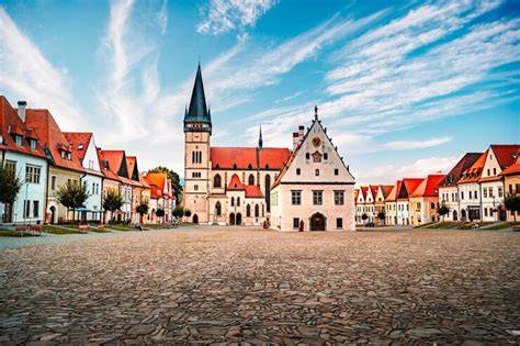 Bardejov - panoramatický pohľad na historické centrum