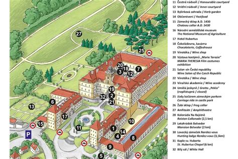Mapa Hlohovského zámku a jeho areálu