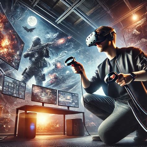 Ľudia hrajúci VR hry s VR headsetmi