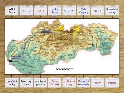 Mapa pohoria Malej Magury a okolitých obcí