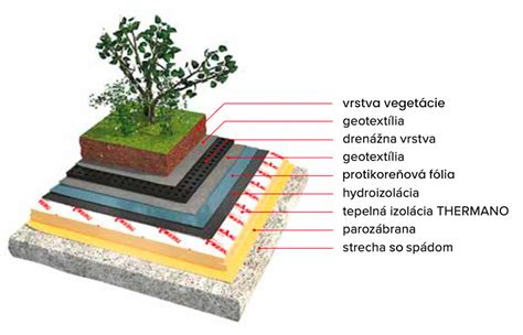 Porovnanie extenzívnej a intenzívnej zelenej strechy (grafické znázornenie)