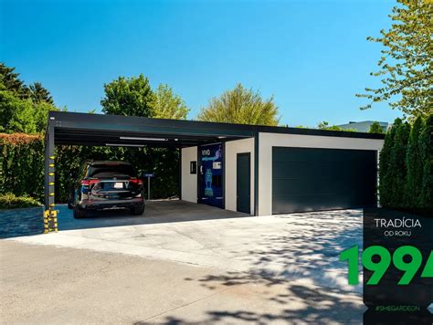 Betónová garáž s moderným dizajnom