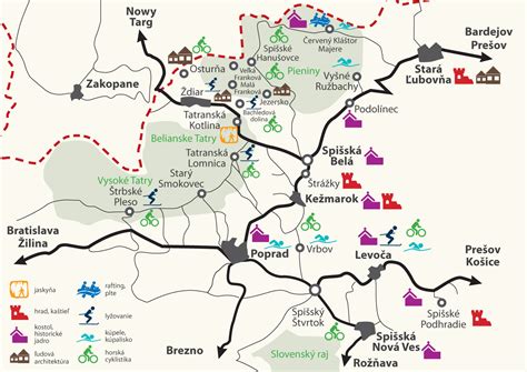 Mapa mesta Spišská Belá