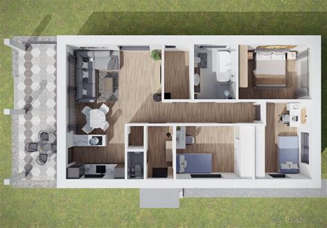 Ilustrácia moderného bungalovu