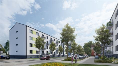 Vizualizácia exteriéru bytového domu v projekte Nový Lipník