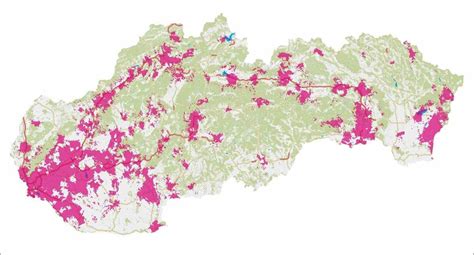 Mapa pokrytia 5G siete Telekom