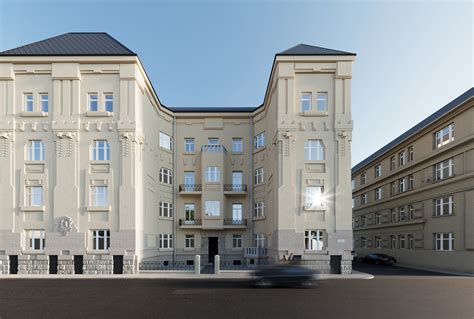 Architektonická vizualizácia zrekonštruovanej historickej budovy v projekte TOLIAR