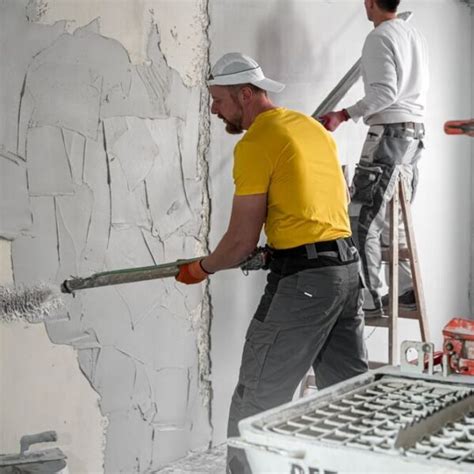 Proces nanášania strojovej omietky
