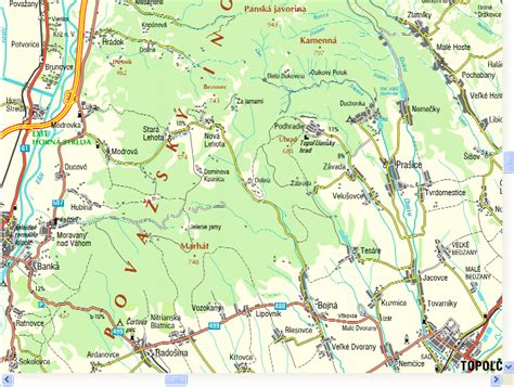 Mapa obce Jacovce a okolia