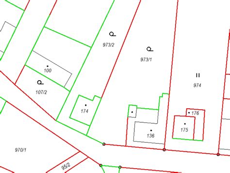 Mapa znázorňujúca rôzne typy pozemkov a ich vhodnosť pre určité typy domov