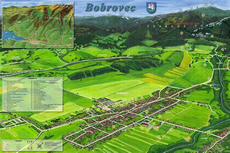 Mapa obce Bobrovec s vyznačenými funkčnými zónami