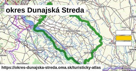 Mapa Dunajskej Stredy a okolia