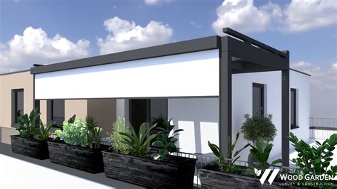 Vizualizácia pergoly Wood Garden