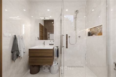 Interiér malej kúpeľne s walk-in sprchou