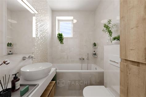 Malá kúpeľňa s bielymi stenami a veľkým zrkadlom